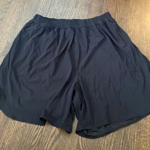Longer draped lululemon shorts from the lab in Vancouver
